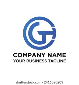 Letter GT logo design.GT logo Mark