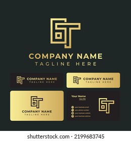 Letter GT Monogram Logo, suitable for any business.