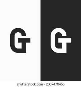 Letter GT or TG monogram logo. Modern logo.