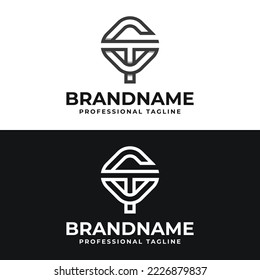 Logotipo de Monograma Carta GT o TG, adecuado para cualquier negocio con iniciales GT o TG.