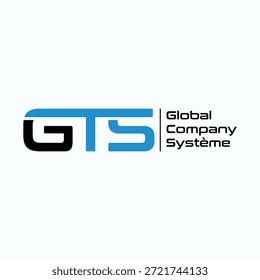 brief gts konzept logo design vektor vorlage