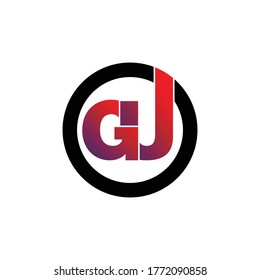 Letter GU circle logo icon design vector. monogram logo vector illustration