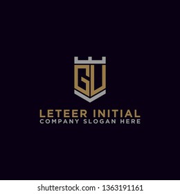 Letter GU Initial icon / logo design Monogram inspiration. - vector