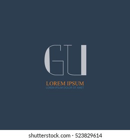 letter Gu linked logo design for company identity