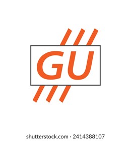 letter GU logo. GU logo design vector illustration for creative company, business, industry