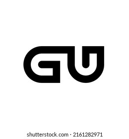 Letter Gu Monogram Logo Design Stock Vector (Royalty Free) 2161282971 ...