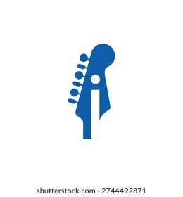 Letter I Guitar Logo Design 