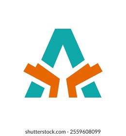 A Letter and Gun Combination Logo