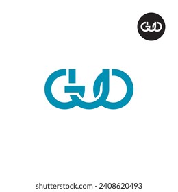 Letter GUO Monogram Logo Design