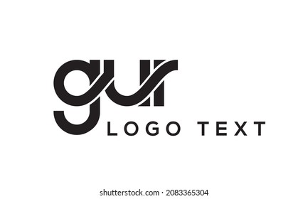 Letter GUR creative logo design vector	