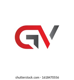 Letter Gv Linked Logo Vector Template Stock Vector (Royalty Free ...