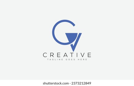 Letter GV logo design template vector illustration