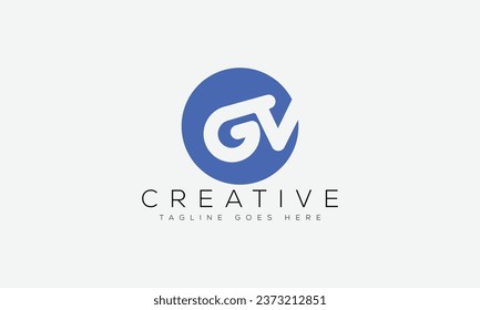 Letter GV logo design template vector illustration