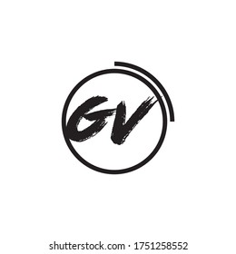 Letter GV logo icon flat and vector design template.