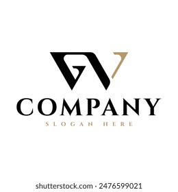 letter GV logo icon and vector