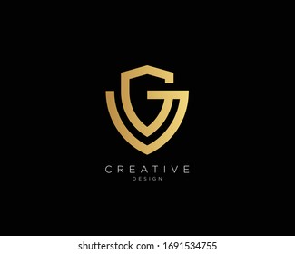 Letter GV VG Logo Design, Creative Minimal GV VG Monogram In Gold Color