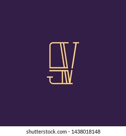 letter GV VG V Clean and Minimal Initial Based Logo Design