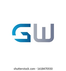 letter GW Linked Logo Vector Template. Initial Letter GW Logo Design