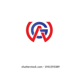 plantilla vectorial de diseño de logotipo gw de letra