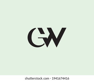 Letter gw logo design vector template