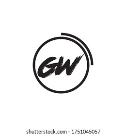 Letter GW logo icon flat and vector design template.