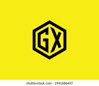 letter gx logo design vector template