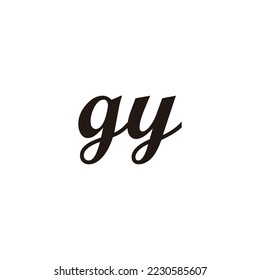 Letter gy connect geometric symbol simple logo vector