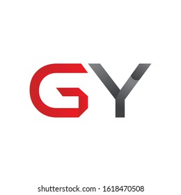 letter GY Linked Logo Vector Template. Initial Letter GY Logo Design