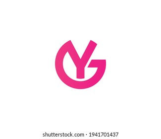 letter gy logo design vector template