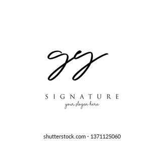 Letter GY Signature Logo Template - Vector
