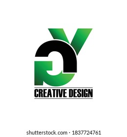 Letter GY simple logo design vector