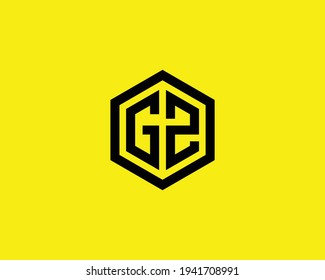 letter gz logo design vector template