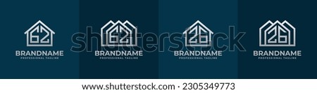 Letter GZ and ZG Home Logo Set. Suitable for any business related to house, real estate, construction, interior with GZ or ZG initials. Stok fotoğraf © 