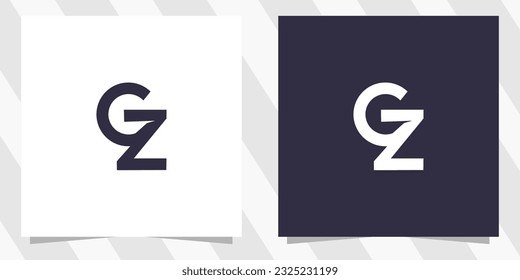 letter gz zg logo design