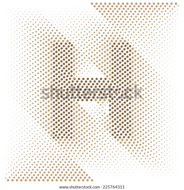 Letter H Abstract Dotted Optical Illusion Stock Vector (Royalty Free ...