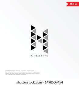 Letter H abstract logo design. Creative minimalism logotype icon symbol. eps10