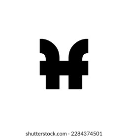 Letter H abstract logo design