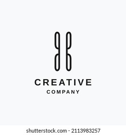 Letter H Abstract Logo Icon Vector Template