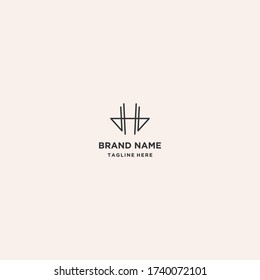 Letter H Abstraktes Logo-Template-Design in Vector-Illustration