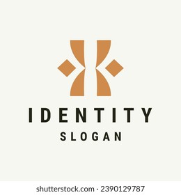 letra h diseño de ilustración vectorial de plantilla de logotipo abstracto