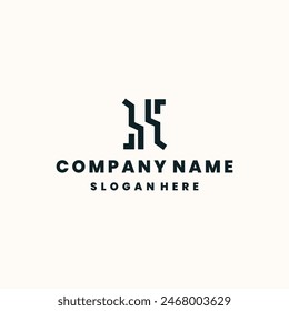 Buchstabe h abstraktes Logo Vorlage Vektorillustration Design