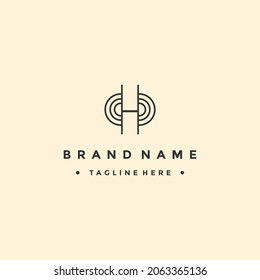 Letter H Abstract logo vector design template