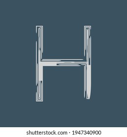 Letter H abstract simple icon logo