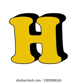 letter H, alphabet, 3D icon. Element of 3D color alphabet for mobile concept and web apps. Detailed letter H, alphabet, 3D icon can be used for web and mobile