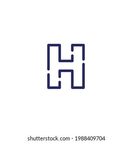 letter h alphabet abc logo isolated