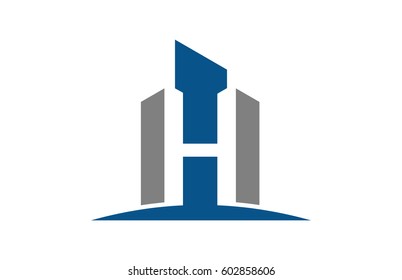 letter h architecture logo
