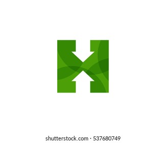 Letter H Arrow Logo Design Template Element