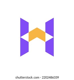Letter H arrow modern creative logo design