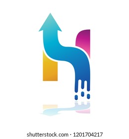 Letter H Arrow Vector Logo, Initial S Fast Logo