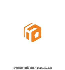 Letter H and A with arrows logo design vector template